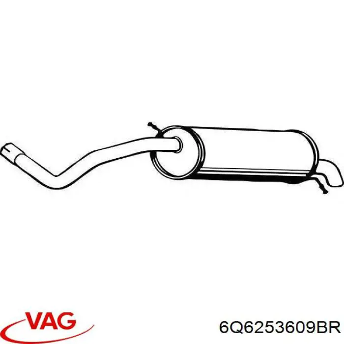 6Q6253609BR VAG Выхлопная труба