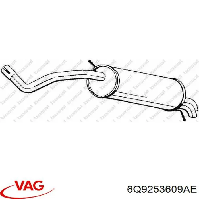 Выхлоп задний VAG 6Q9253609AE цена, от 53.07 USD