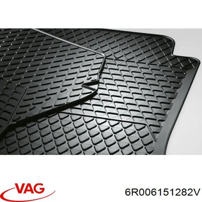 6R006151282V VAG коврик задний, комплект из 2 шт.