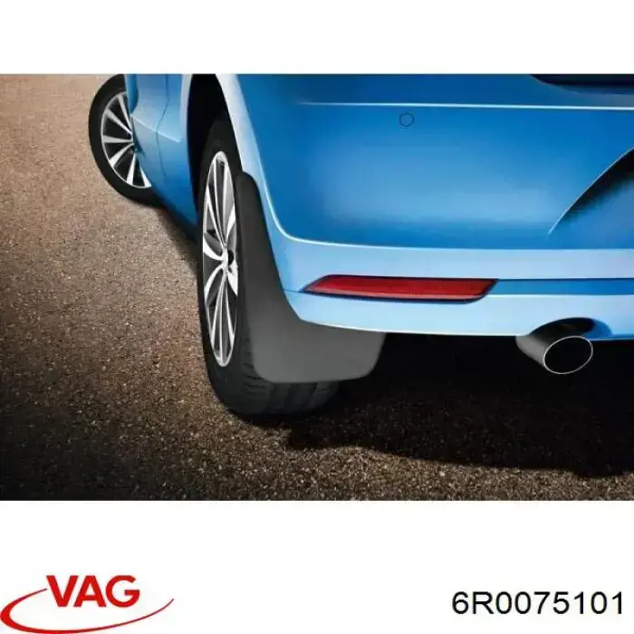 Брызговики задние, комплект на Volkswagen Polo V 
