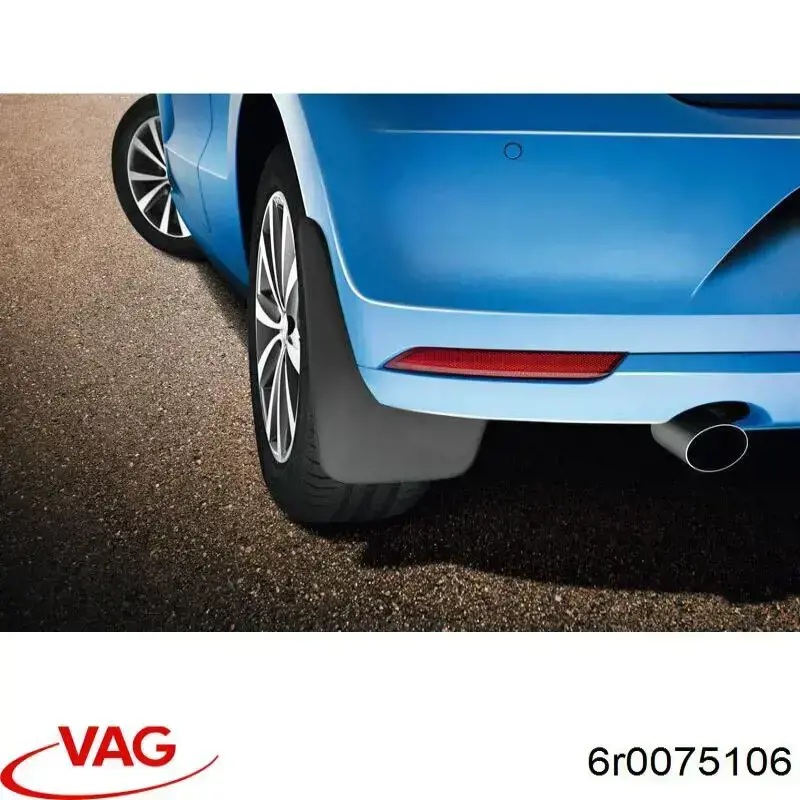 Брызговики задние, комплект VAG 6R0075106