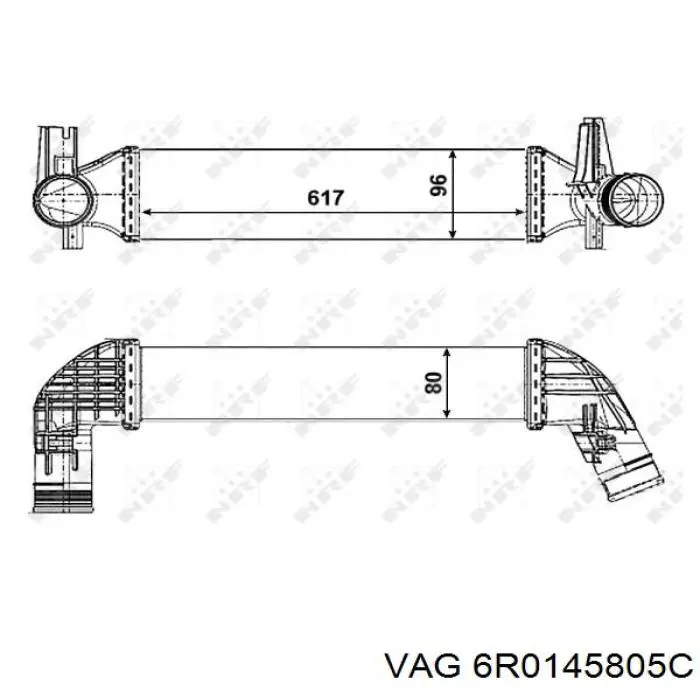 Интеркулер 6R0145805C VAG