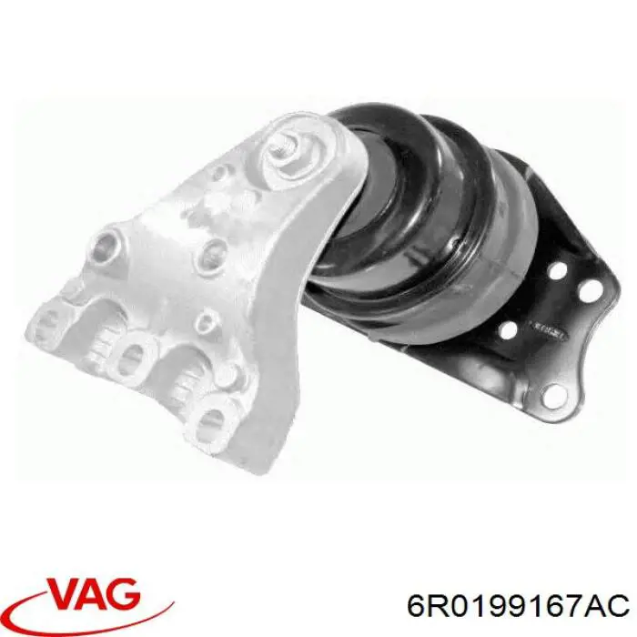 6R0199167AC VAG coxim (suporte traseiro de motor)