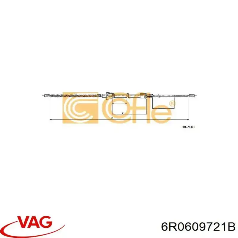 Купить 6R0609721B VAG Тормоз стояночный