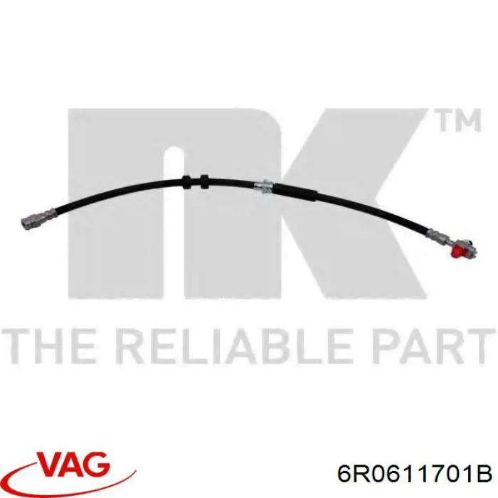 Шланг тормозной передний 6R0611701B VAG