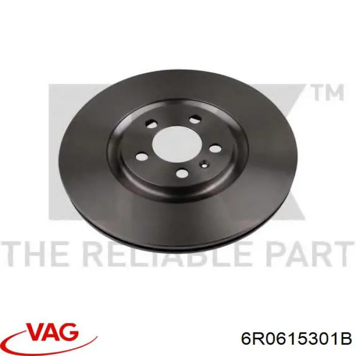 6R0615301B VAG диск тормозной передний