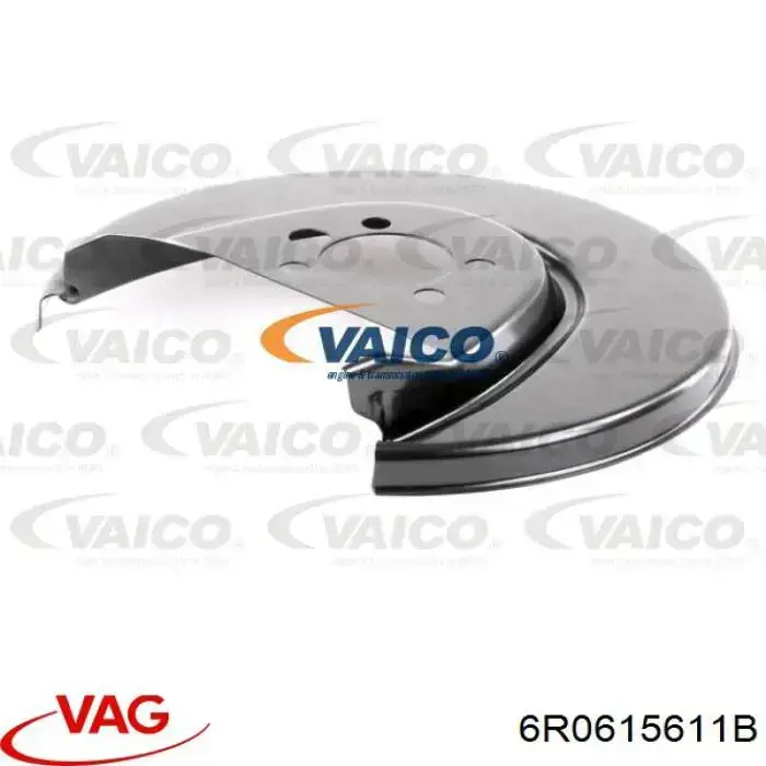 6R0615611B VAG proteção esquerda do freio de disco traseiro