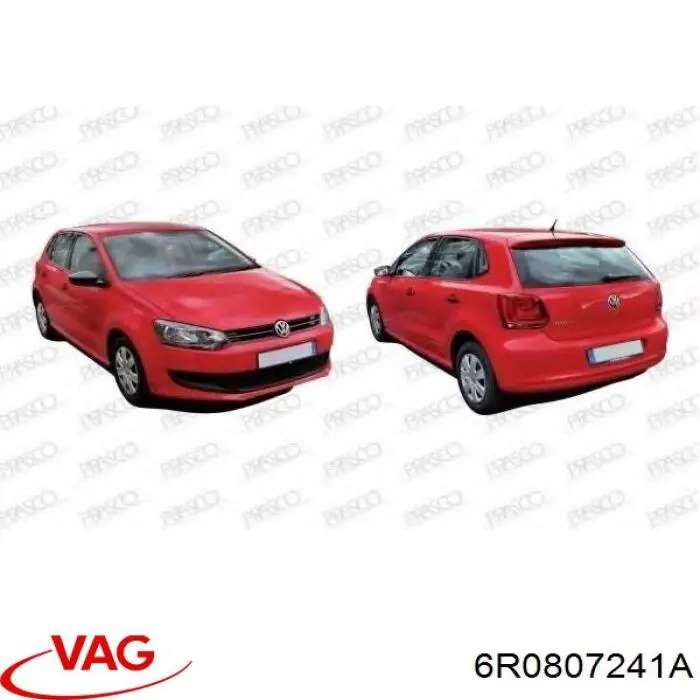 Заглушка бампера буксировочного крюка VAG 6R0807241A