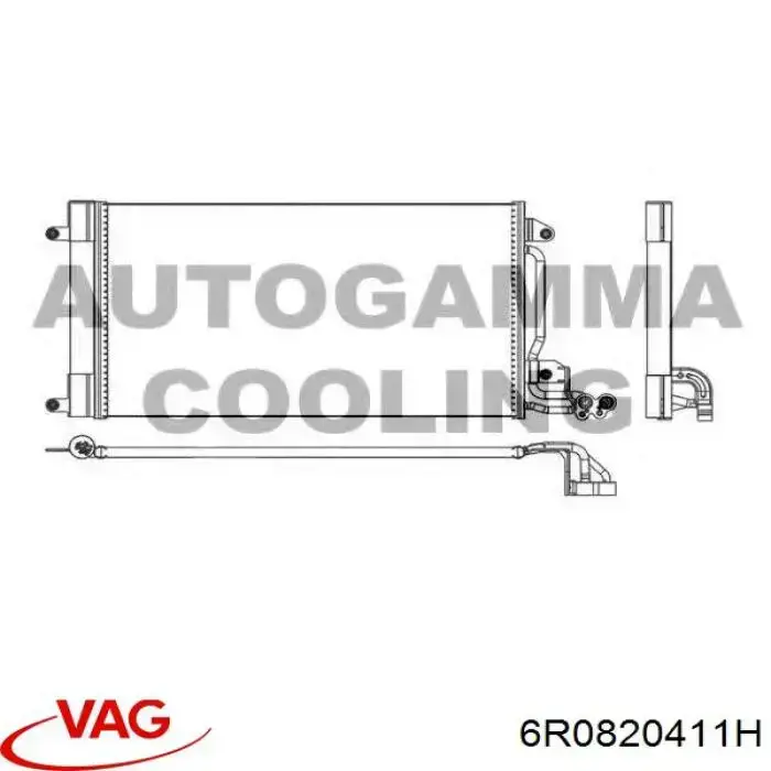 Купить 6R0820411H VAG Радиатор системы охлаждения кондиционера