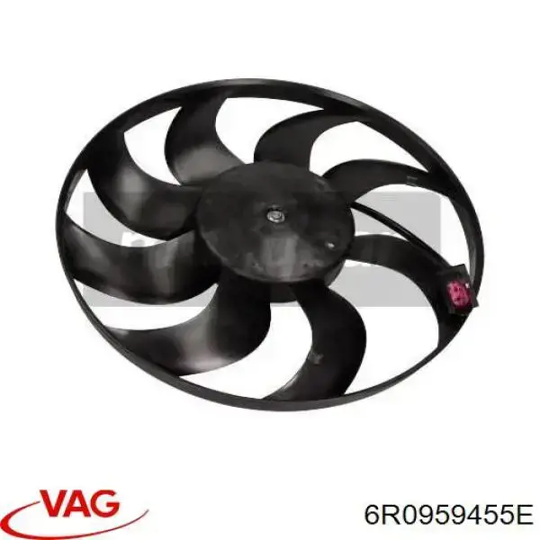 6R0959455E VAG ventilador elétrico de aparelho de ar condicionado montado (motor + roda de aletas)