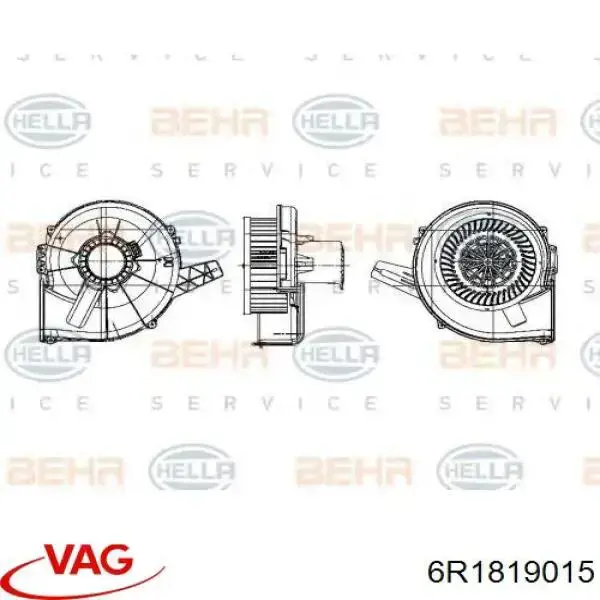 6R1819015 VAG motor de ventilador de forno (de aquecedor de salão)