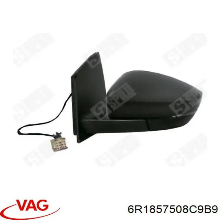 Корпус зеркала заднего вида правого (внутрення часть) VAG 6R1857508C9B9 цена, от 54.97 USD