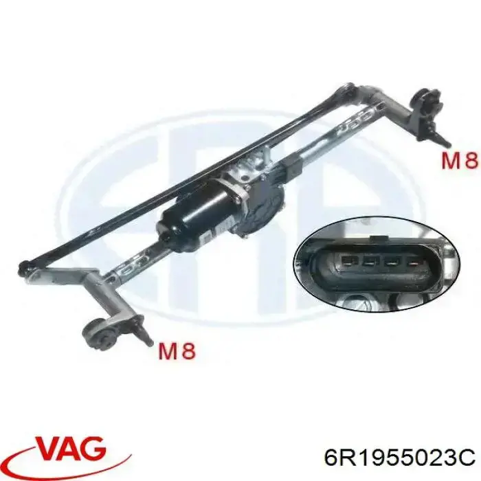 Trapézio de limpador pára-brisas 6R1955023C VAG