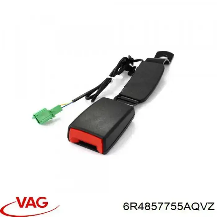 Рычаг (замок) фиксации ремня безопасности передний левый 6R4857755AQVZ VAG