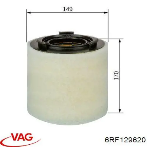 Фильтр воздушный VAG 6RF129620