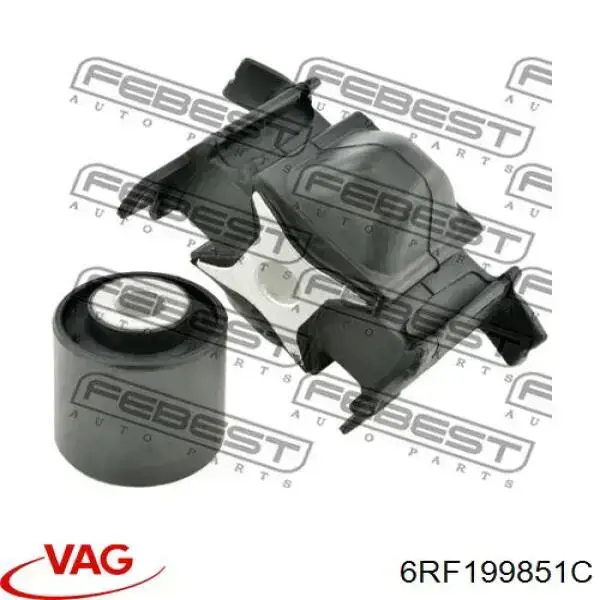 Coxim (suporte) traseiro de motor VAG 6RF199851C
