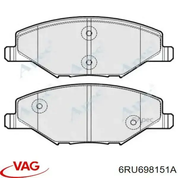 Колодки VAG 6RU698151A цена, от 24.21 USD
