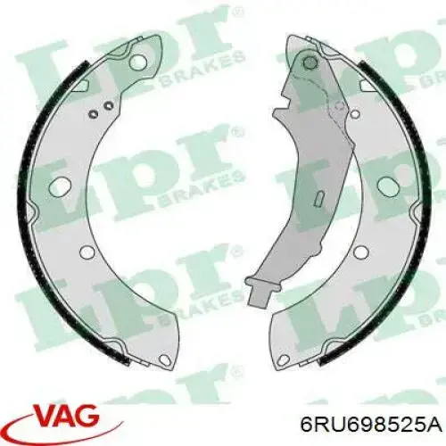 Задние барабанные колодки 6RU698525A VAG