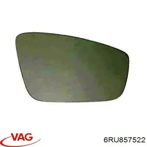 6RU857522 VAG Elemento espelhado do espelho de retrovisão direito