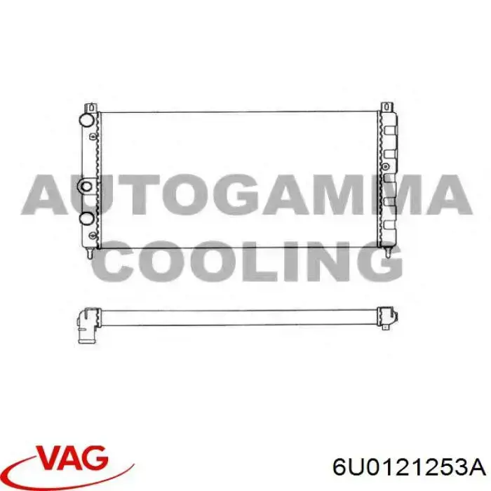 Радиатор охлаждения двигателя VAG 6U0121253A цена, от 42.80 USD
