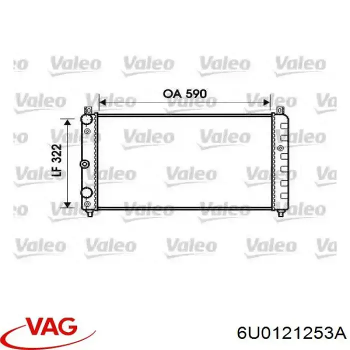 Купить 6U0121253A VAG Радиатор водяной