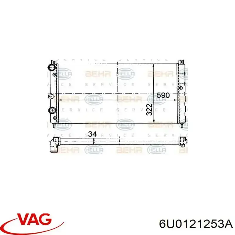 Радиатор 6U0121253A VAG