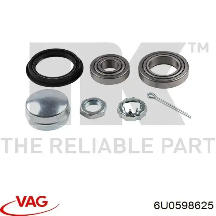 Подшипники задней ступицы VAG 6U0598625 цена, от 8.37 USD