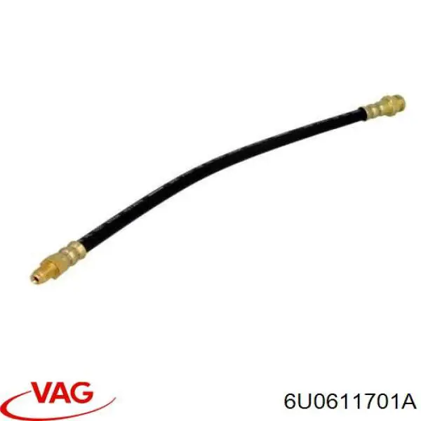 6U0611701A VAG Гибкая тормозная трубка передняя