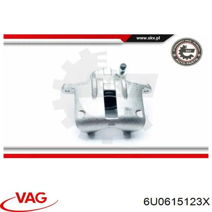 6U0615123X VAG Суппорт тормозной, передний, левый