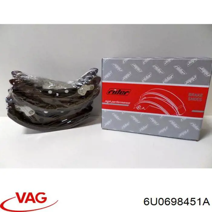 Задние барабанные колодки 6U0698451A VAG