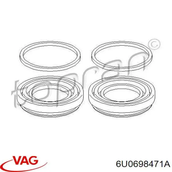Ремкомплект тормозной системы VAG 6U0698471A цена, от 3.81 USD