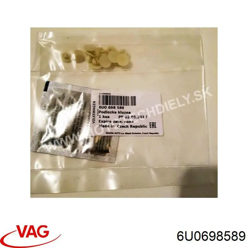Купить 6U0698589 VAG Ремкомплект задних тормозов
