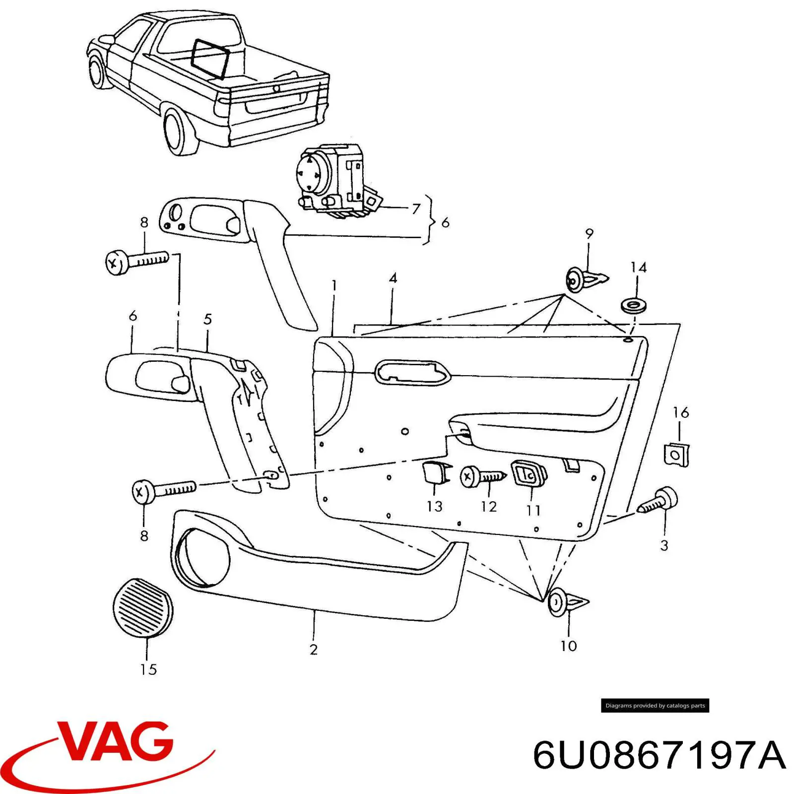 6U0867197AH50 VAG 