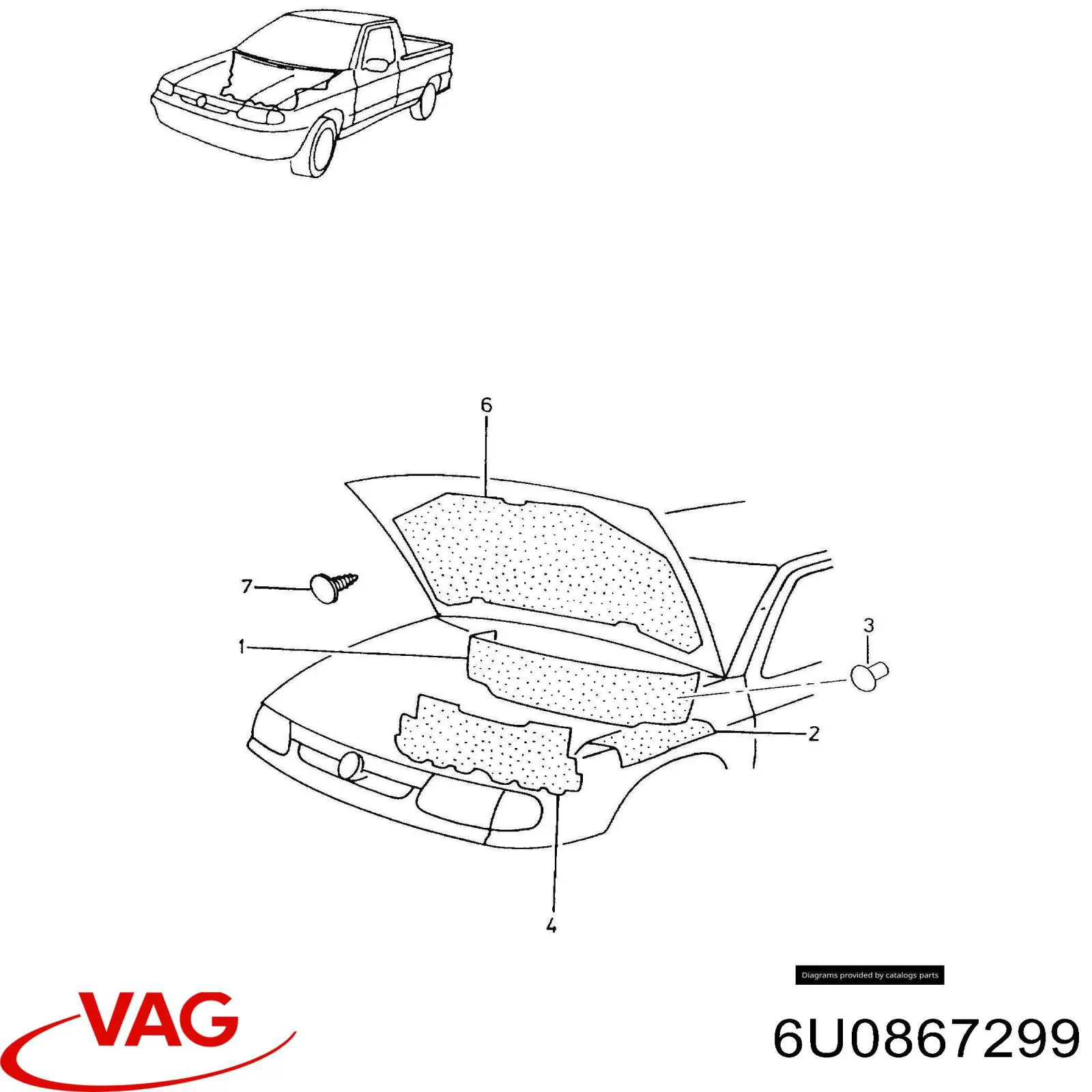  VAG 6U0867299 цена, от 0.40 USD