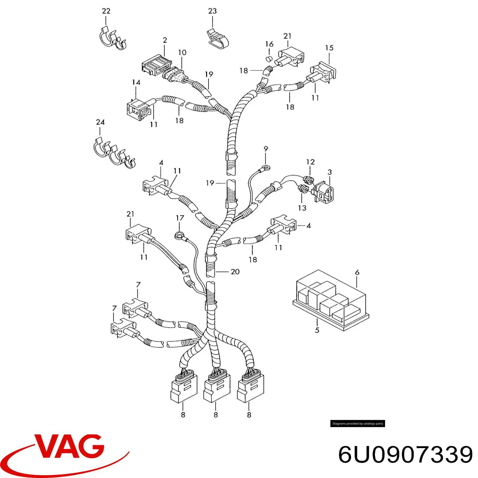  VAG 6U0907339 цена, от 3.95 USD
