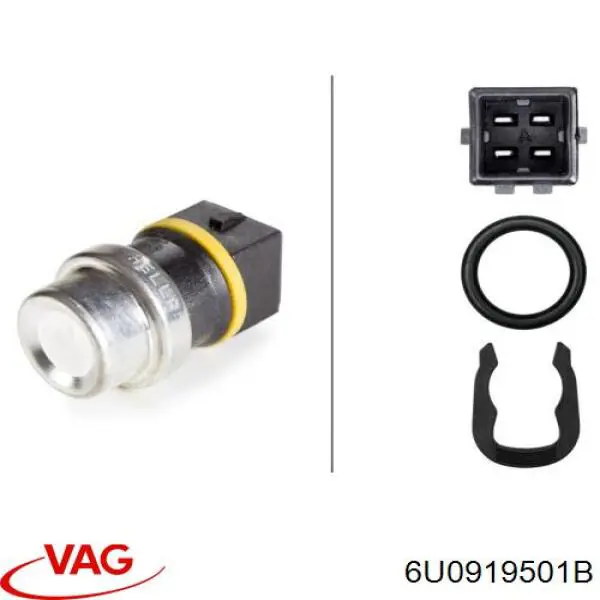 Датчик температуры охлаждающей жидкости 6U0919501B VAG