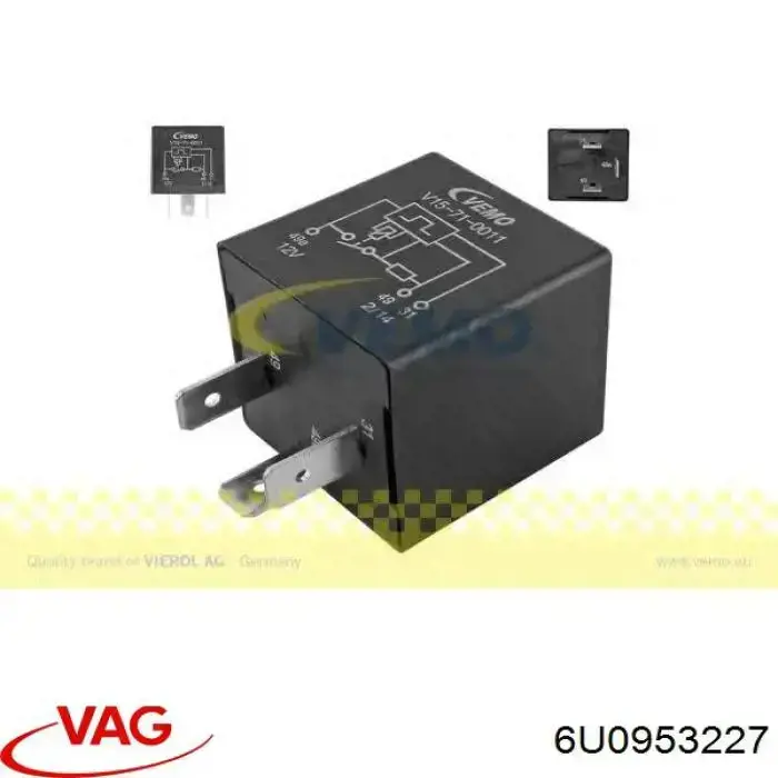 Relê de pisca-pisca 6U0953227 VAG