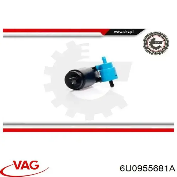 6U0955681A VAG насос-мотор омывателя стекла переднего/заднего