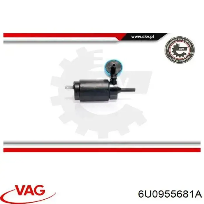 Моторчик омывателя стекла передний/задний VAG 6U0955681A цена, от 6.57 USD