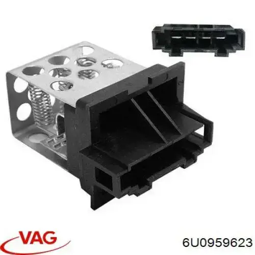 6U0959623 VAG резистор (сопротивление вентилятора печки (отопителя салона))