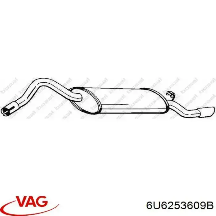 Выхлоп задний VAG 6U6253609B цена, от 38.29 USD