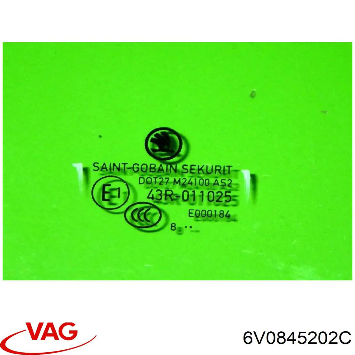 Стекло пассажирской двери VAG 6V0845202C цена, от 25.00 USD