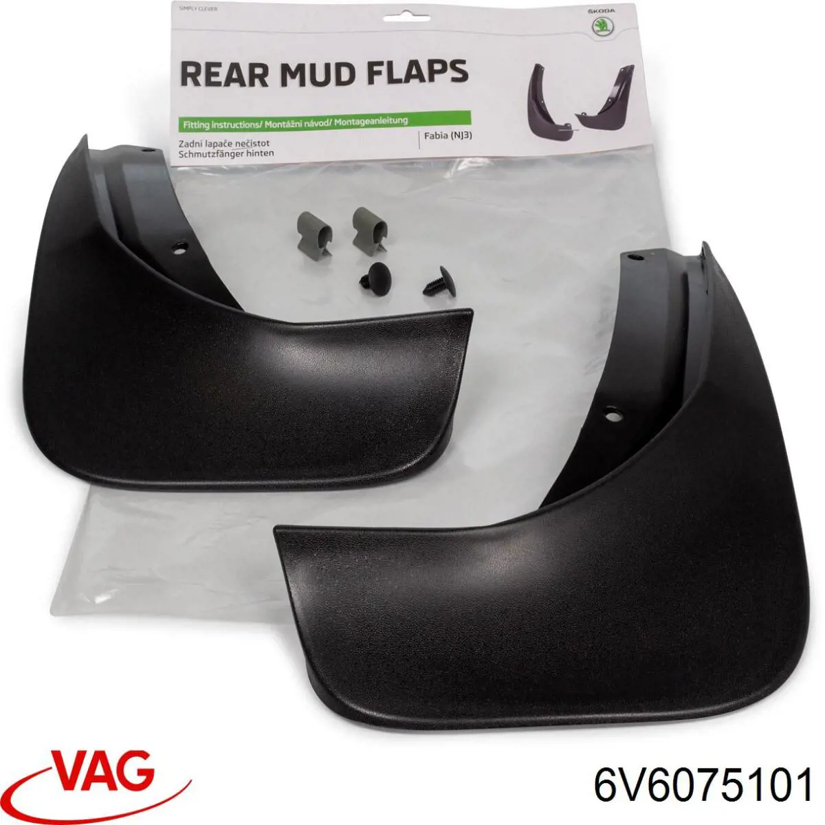 Брызговики задние, комплект VAG 6V6075101 цена, от 20.25 USD
