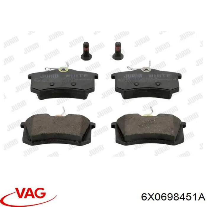 Купить 6X0698451A VAG Колодки тормозные задние, дисковые
