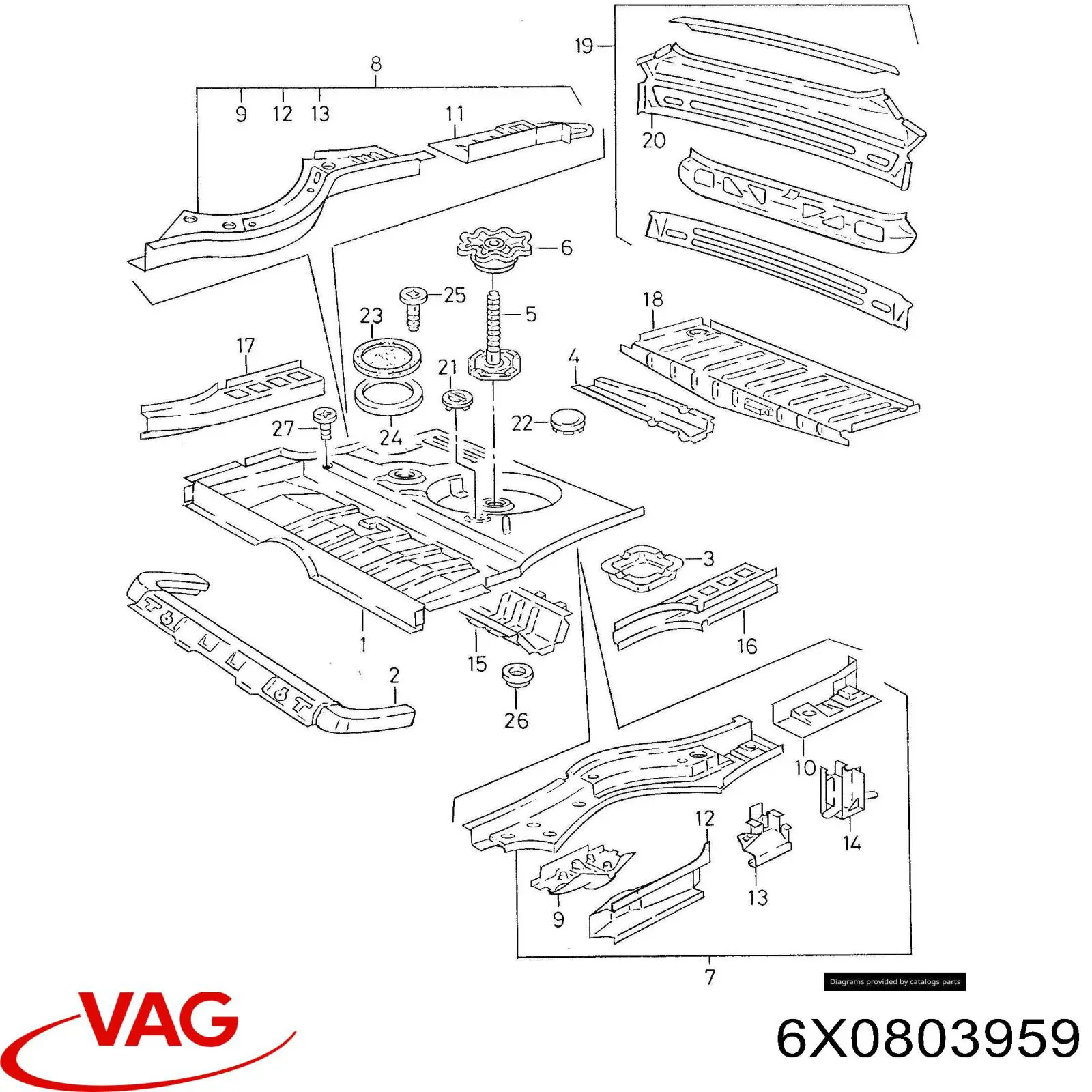  VAG 6X0803959 цена, от  USD