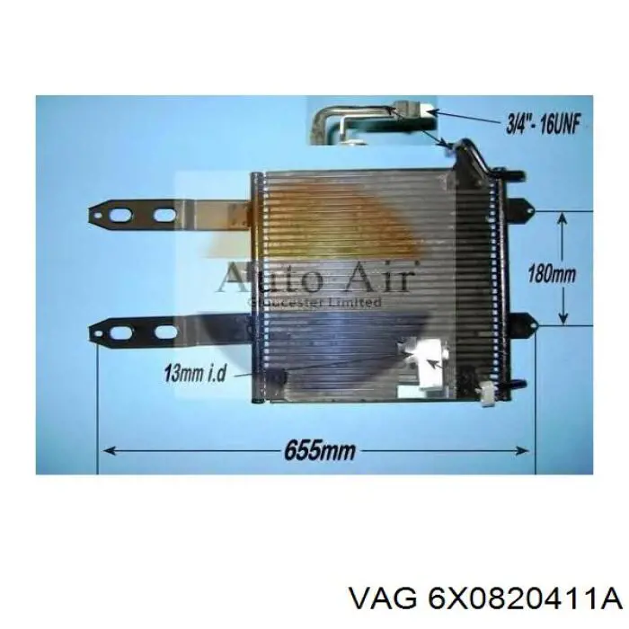 Купить 6X0820411A VAG Радиатор системы охлаждения кондиционера