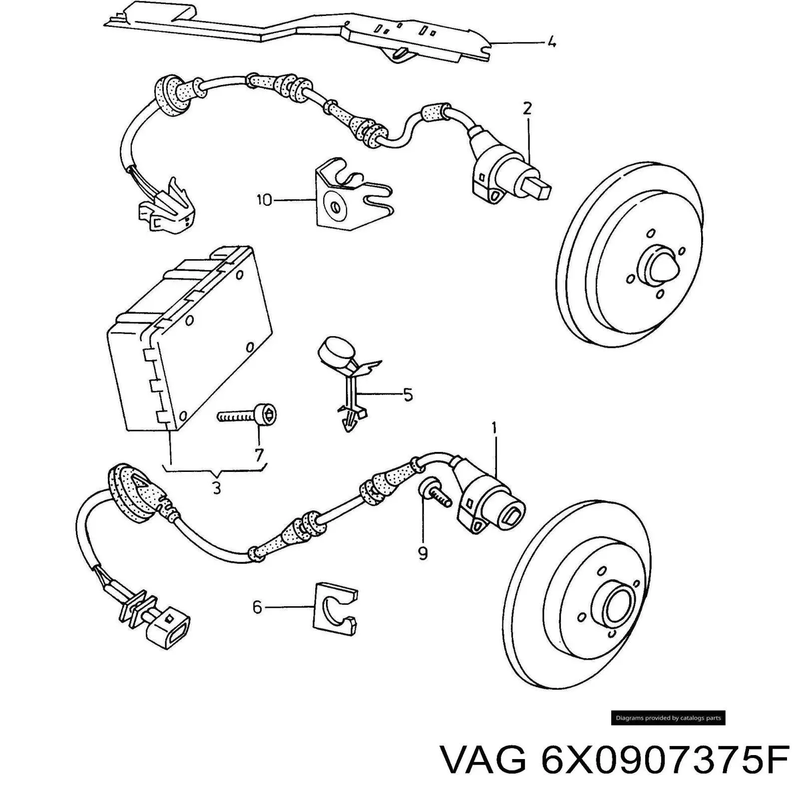 Система электронного управления АБС VAG 6X0907375F цена, от 31.67 USD
