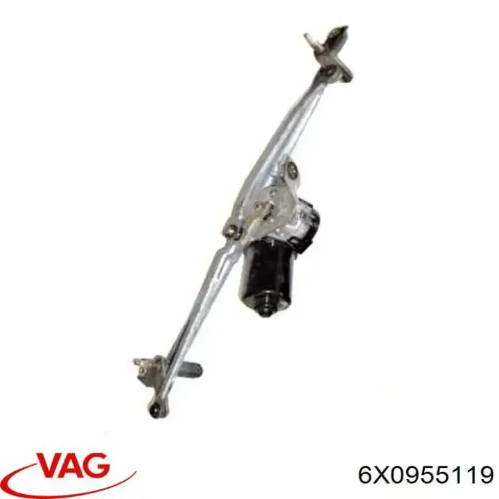 6X0955119 VAG мотор стеклоочистителя лобового стекла