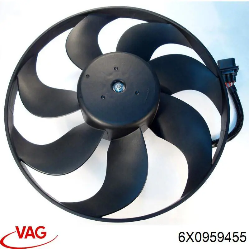 6X0959455 VAG электровентилятор охлаждения в сборе (мотор+крыльчатка)