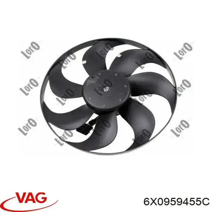 Электровентилятор охлаждения в сборе VAG 6X0959455C цена, от 415.63 USD